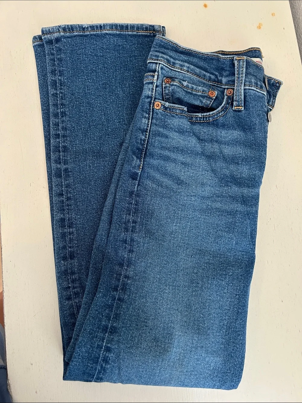 Classic Medium Wash Blue Denim Jeans